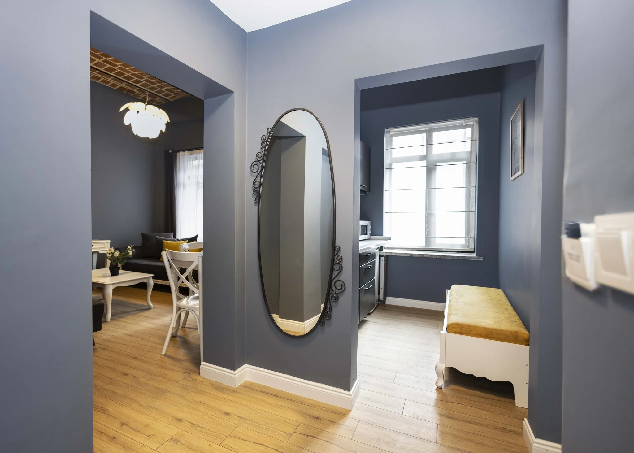 Suite entrance and living area