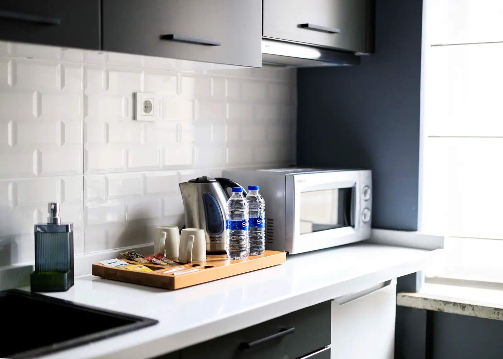 King Studio with Balcony — kitchenette
